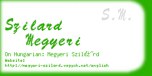 szilard megyeri business card